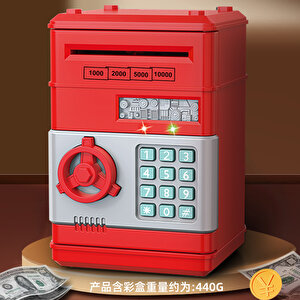 Li̇vava Atm Şi̇freli̇ Ve Ki̇li̇tli̇ Kumbara, Kirmizi, 20x15 Kırmızı