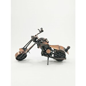 Metal Retro Motosiklet Modeli El Yapımı Dekor Biblo Mo341