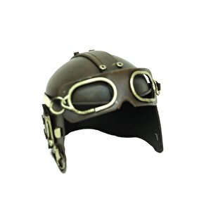 Dekoratif Metal Pilot Kaskı Biblo Vintage Dekoratif Hediyelik