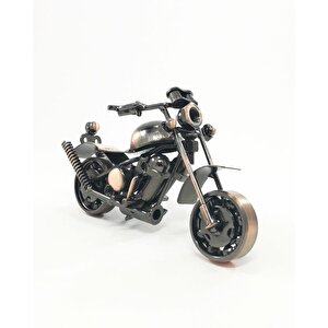 Metal Retro Motosiklet Modeli El Yapımı Dekor Biblo Mo381