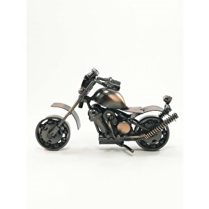 Metal Retro Motosiklet Modeli El Yapımı Dekor Biblo Mo381