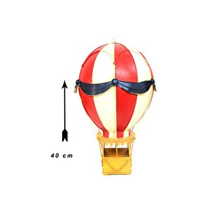 Dekoratif Metal Sıcak Hava Balonu Vintage Biblo Ev Ofis Hediyelik