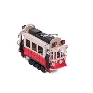 Dekoratif Metal Taksim Tramvay Küçük Vintage Biblo Hediyelik
