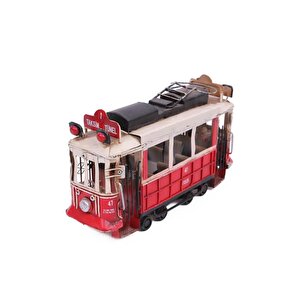 Dekoratif Metal Taksim Tramvay Vintage Biblo Hediyelik