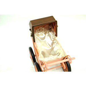 Dekoratif Metal Bebek Arabası Biblo Vintage Hediyelik