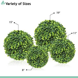 Yapay Çiçek Şimşir Top 12 Cm Yeşil Top