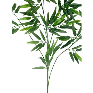 Yapay Çiçek Bambu Dalı Doğal Görünüm Tek Dal Kumaş Yapraklı Uzun Dal 120*50cm