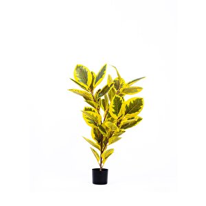 The Mia Ficus Altissima Yapay Ağaç Sarı Yeşil 120 Cm