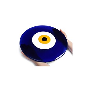 Dev Cam Nazarlık Nazar Boncuğu Lüks Kalite 30cm Çap El Işi Dekoratif Duvar Süsü