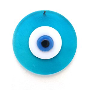 Büyük Boy Turkuaz Cam Nazarlık Nazar Boncuğu Lüks Kalite 20 Cm Çap Dış Cephe
