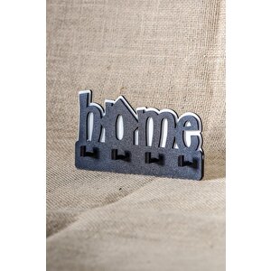 Dekoratif Home Yazılı Anahtar Askısı Ahşap Anahtarlık Dekor