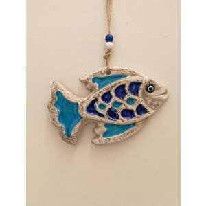 Seramik Mini Balık Dekoratif Duvar Süsü 16x10 Cm