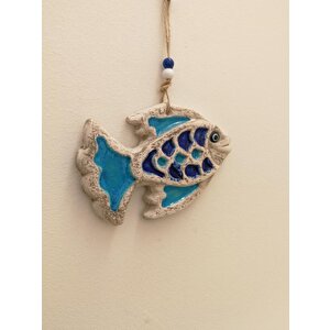 Seramik Mini Balık Dekoratif Duvar Süsü 16x10 Cm