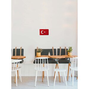 Seramik Türk Bayrağı 23x15 Cm