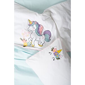 Punch Nakışlı Bebek Nevresim Takımı Dolly Mint