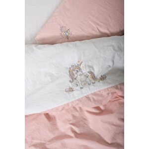 Cuddly Nakışlı Bebek Nevresim Takımı Bonic Beyaz