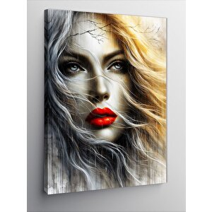 Kanvas Tablo Rüzgarlı Kadın Portresi 50x70 cm