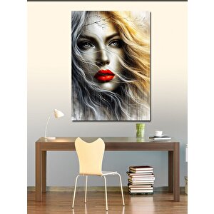 Kanvas Tablo Rüzgarlı Kadın Portresi 50x70 cm