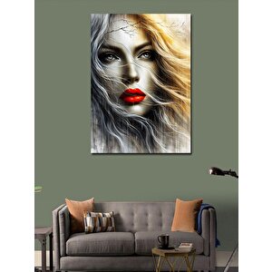Kanvas Tablo Rüzgarlı Kadın Portresi 50x70 cm