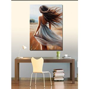 Kanvas Tablo Rüzgarda Kadın 70x100 cm