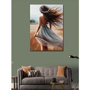 Kanvas Tablo Rüzgarda Kadın 70x100 cm