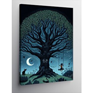 Kanvas Tablo Salıncakta Sallanan Çocuk 70x100 cm