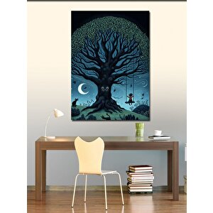 Kanvas Tablo Salıncakta Sallanan Çocuk 70x100 cm