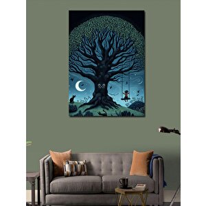 Kanvas Tablo Salıncakta Sallanan Çocuk 70x100 cm