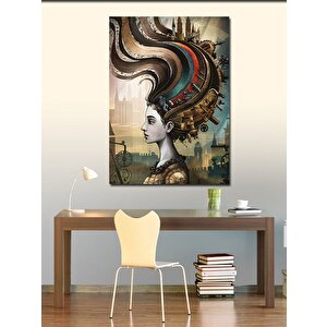 Kanvas Tablo Saç Modeli İle Kadın 100x140 cm