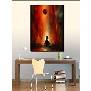 Kanvas Tablo Salıncakta Sallanan Kız Çocuğu 50x70 cm