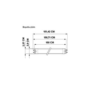Ledtube 20w T8 Led Floresan Beyaz 6500k 150 Cm