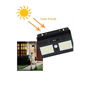 Bws010 10w Solar Güneş Enerjili Duvar Aplik Beyaz Işık - Dış Mekan Sensörlü Aydınlatması