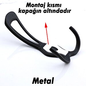 Dolap Askılık Askılığı Duvar Vestiyer Banyo Mutfak Kapı Elbise Kıyafet Askısı Siyah Askı