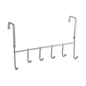 Kapı Arkası Askılık Elbise Havlu Asma Askı Metal 6'lı Tekli Banyo Lavabo Sağlam Aparat Gri