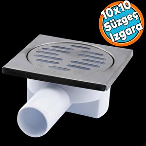 Yer Süzgeci Banyo Izgara Lavabo Pis Su Gideri Kapak Kapağı Yandan Çıkışlı Sifon Metal Plastik 32 Mm