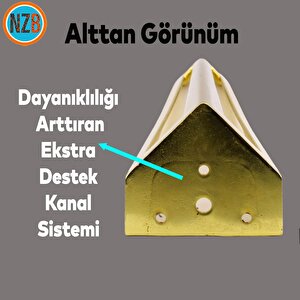 Mobilya Koltuk Baza Puf Sehpa Tv Ünite Masa Ayağı Ayakları Metal Ayakları 14 Cm Altın