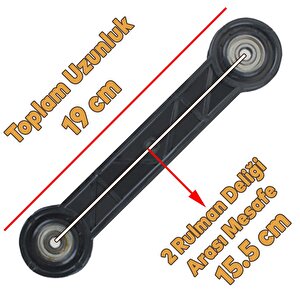 Beşik Sallama Aparatı (i̇ki Delik Arası 15.5 Cm) Çocuk Bebek Beşiği Takımı Aparatı Seti Siyah 4 Adet