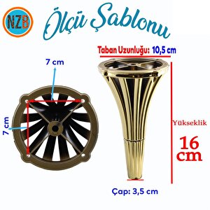 Mobilya Konsol Kanepe Koltuk Tv Ünitesi Baza Ayağı Orta Sehpası Ayakları 16 Cm Gold Altın