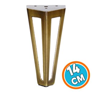 Mobilya Koltuk Baza Puf Kanepe Tv Ünite Masa Ayağı Ayakları Metal Ayak 14 Cm Antik Sarı