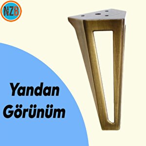 Mobilya Koltuk Baza Puf Kanepe Tv Ünite Masa Ayağı Ayakları Metal Ayak 14 Cm Antik Sarı