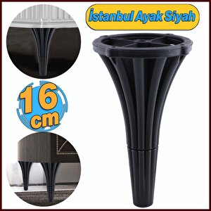 Konsol Mobilya Kanepe Koltuk Tv Ünitesi Baza Ayağı Orta Sehpası Ayak Ayakları 16 Cm Siyah