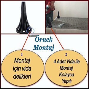 Konsol Mobilya Kanepe Koltuk Tv Ünitesi Baza Ayağı Orta Sehpası Ayak Ayakları 16 Cm Siyah