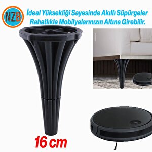 Konsol Mobilya Kanepe Koltuk Tv Ünitesi Baza Ayağı Orta Sehpası Ayak Ayakları 16 Cm Siyah