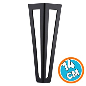 Mobilya Koltuk Baza Puf Sehpa Tv Ünite Masa Ayağı Ayakları Metal Ayakları 14 Cm Siyah