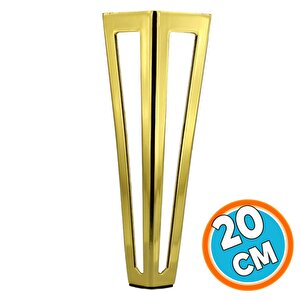 Mobilya Koltuk Baza Sehpa Kanepe Masa Ayağı Metal Ayak 20 Cm Altın