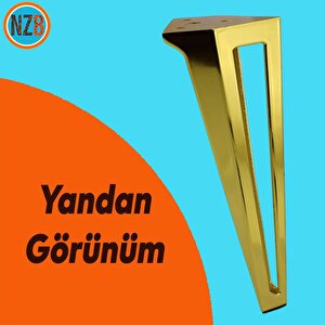 Mobilya Koltuk Baza Sehpa Kanepe Masa Ayağı Metal Ayak 20 Cm Altın