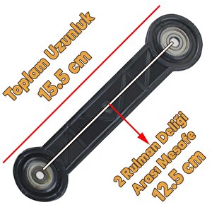 Beşik Sallama Aparatı (i̇ki Delik Arası 12.5 Cm) Çocuk Bebek Beşiği Takımı Aparatı Seti Siyah 4 Adet
