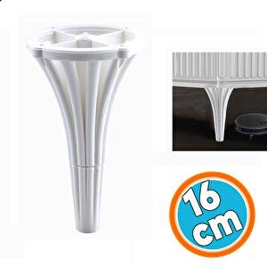 Mobilya Kanepe Koltuk Konsol Tv Ünitesi Baza Ayağı Orta Sehpası Ayak Ayakları 16 Cm Beyaz