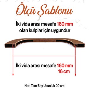 Eskitme Antik Bakır Metal Mobilya Mutfak Dolabı Dolap Kulpu Kulbu 160 Mm - 16 Cm Kulpları