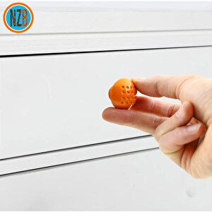 10 Adet Mobilya Kulp Çekmece Dolap Kapak Kulpu Kulbu Turuncu Metal Kulp